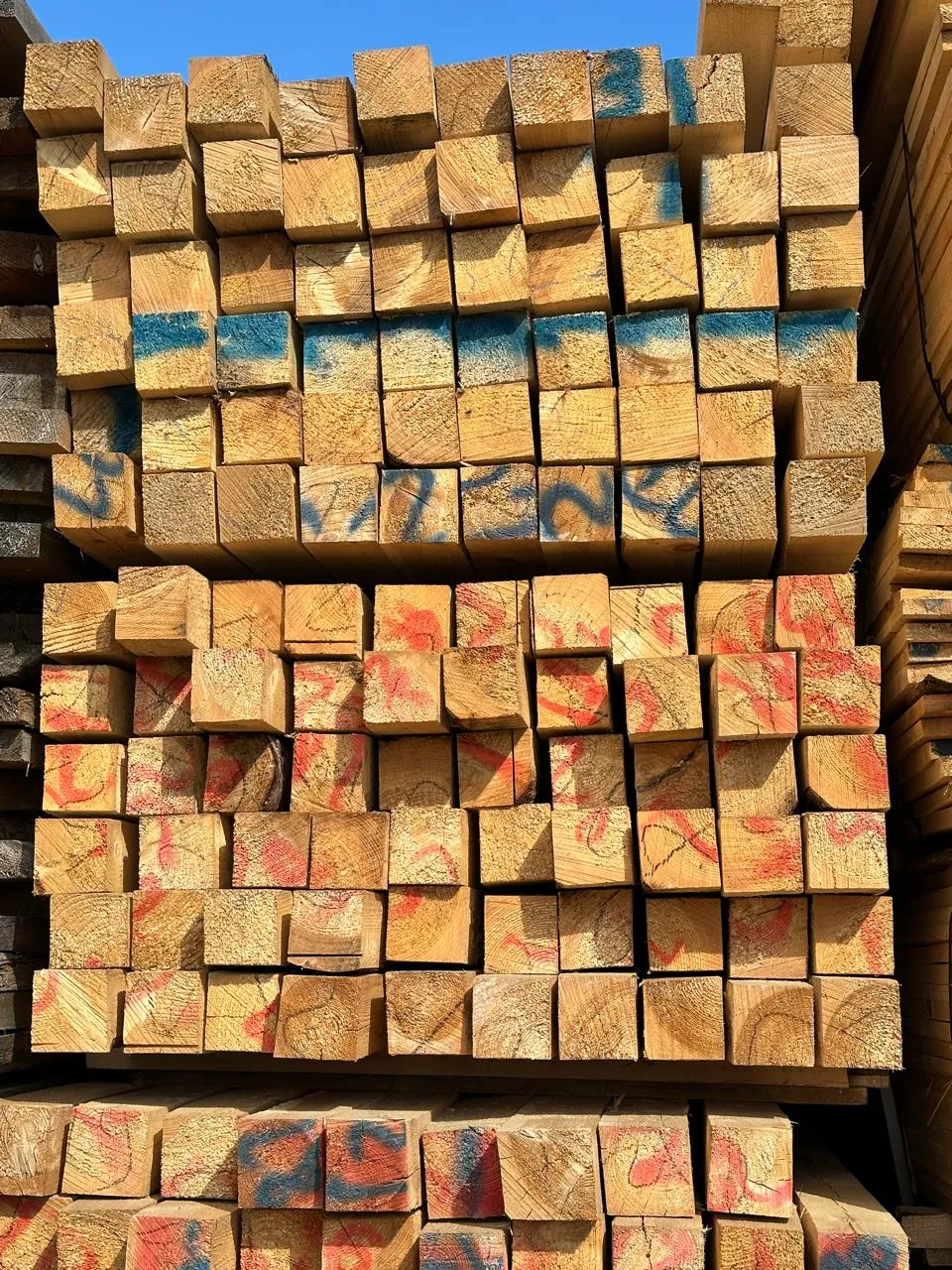 Купить Брус обрезной 90х90х6000 мм ТУ, 1 сорт