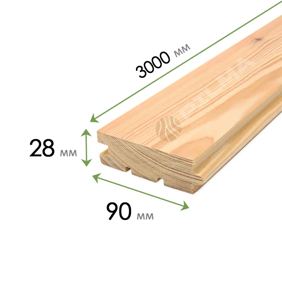 Купить Доска пола из лиственница 28x90 мм 3 м сорт С