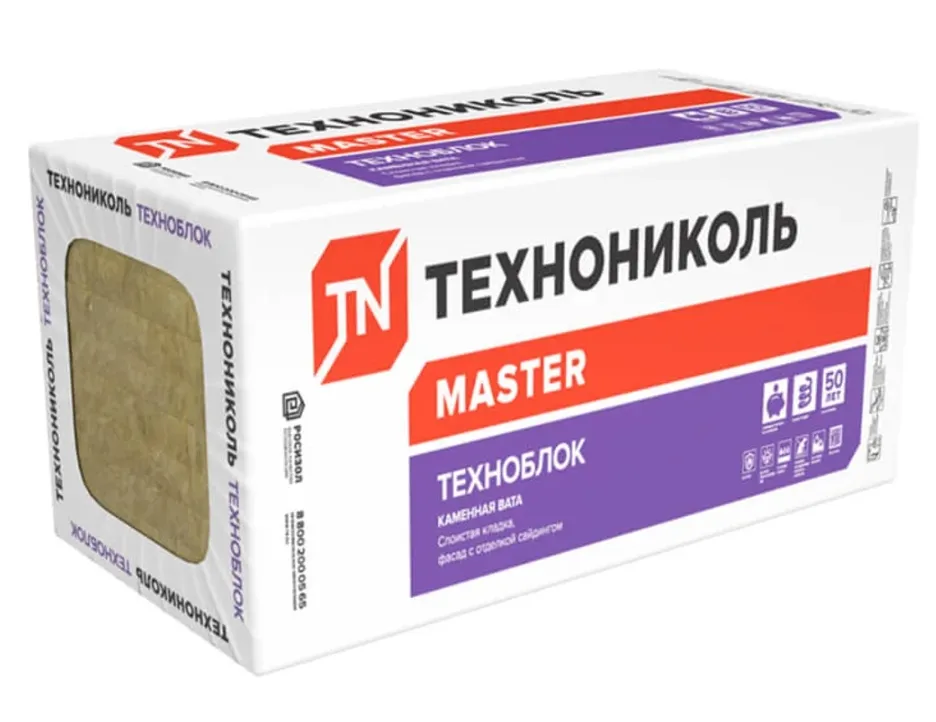 Купить Утеплитель Технониколь ТехноБлок Стандарт 1200х600х100 мм, 2,88 м2, 0,288 м3